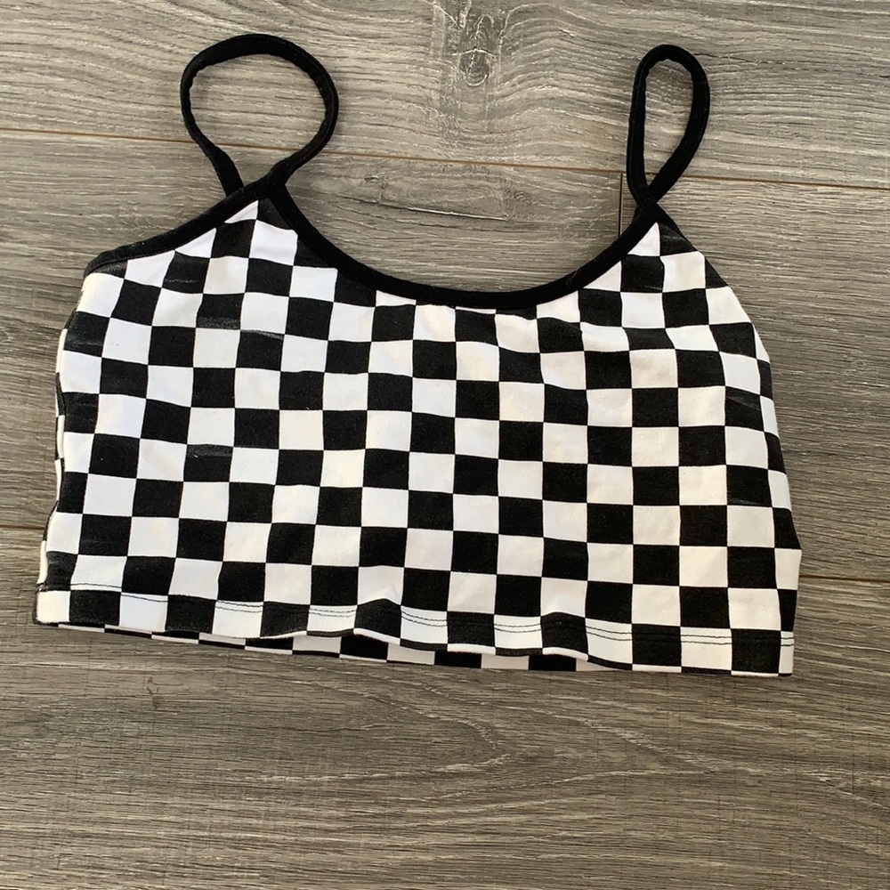 Checkerd crop top
